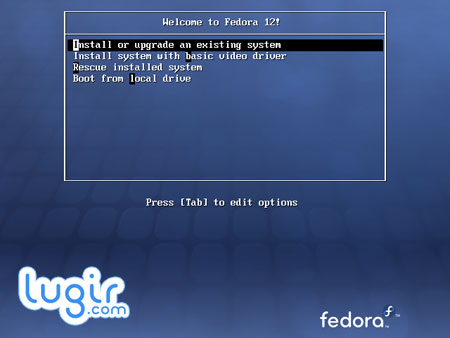 安装 Fedora 12，安装选择菜单[图]